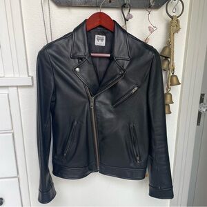 Small / XS Xsmall Black Leather Jacket Falcon Garments DR2